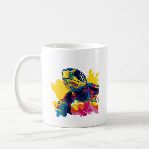 Turtle Portrait Illustration Watercolour Painting Coffee Mug