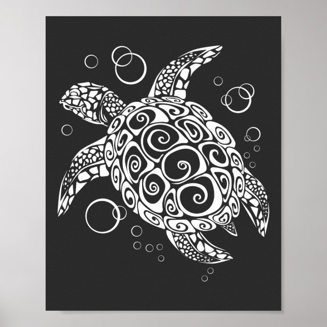 Turtle Posters, Surfer Life, Beach Lover, Turtle Poster (Front)