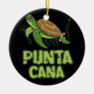 Turtle Punta Cana  Dominican Republic Souvenir Ceramic Tree Decoration