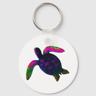 Turtle Purple The MUSEUM Zazzle Gifts Key Ring