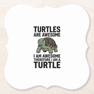 Turtle Quote Vintage Engraving Vector T-Shirt Desi Paper Coaster