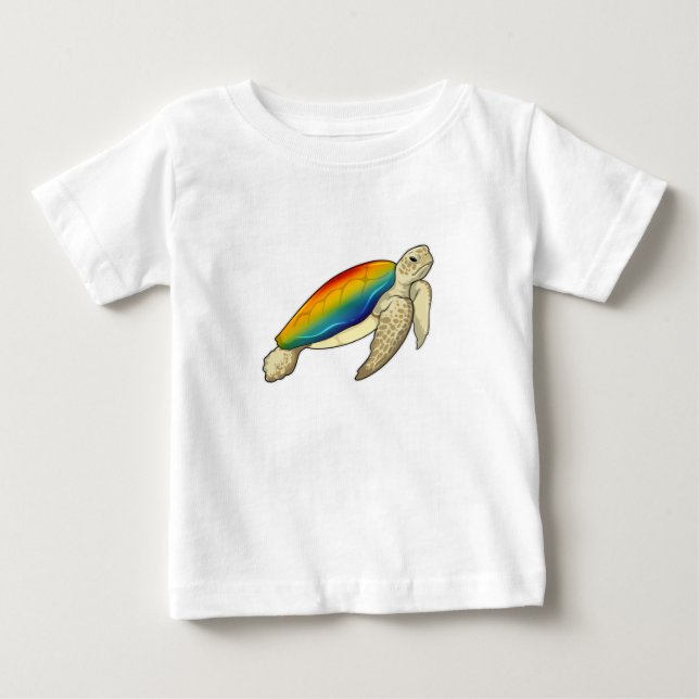 Turtle Rainbow Baby T-Shirt (Front)