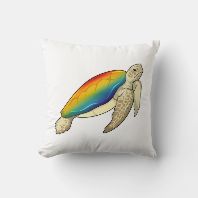 Turtle Rainbow Cushion (Front)