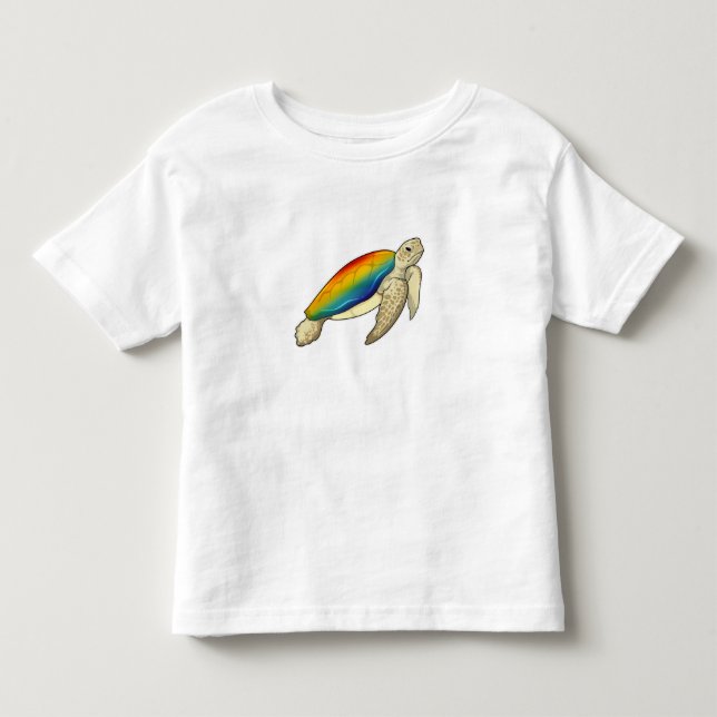 Turtle Rainbow Toddler T-Shirt (Front)