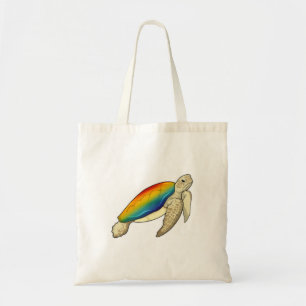 Turtle Rainbow Tote Bag