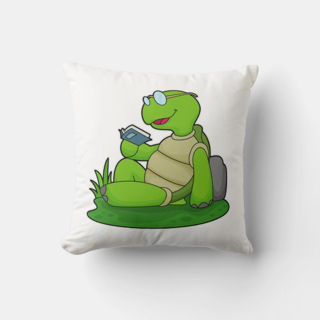 Turtle Reading Book Cushion (Front)