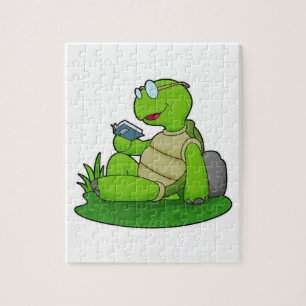 Turtle Reading Book Jigsaw Puzzle