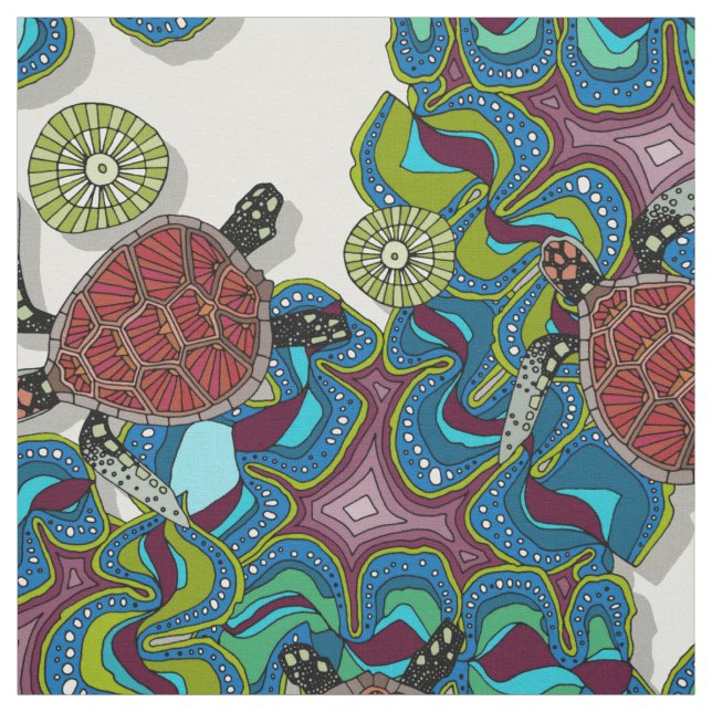 turtle reef fabric (Swatch)