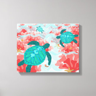Turtle Reef Print - Coral, Starfish, Clown fish