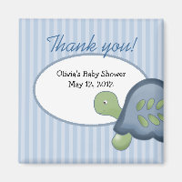 Turtle Reef Tortoise Baby Shower Favour Magnet