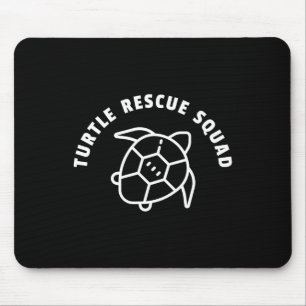 Turtle Rescue Squad Quote - Sea Turtle Graphic Mouse Mat