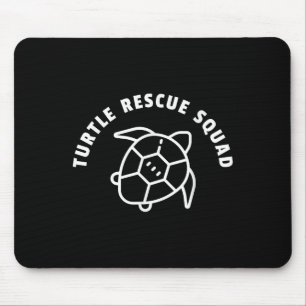 Turtle Rescue Squad Quote - Sea Turtle Graphic Mouse Mat