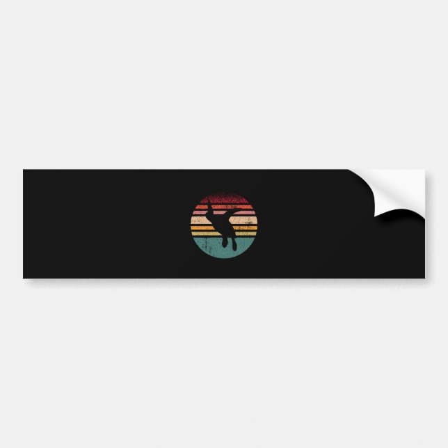 Turtle Retro Graphic Bumper Sticker (Front)