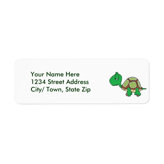 Turtle Return Address Labels (Front)