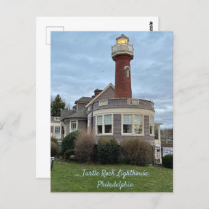 Turtle Rock Lighthouse Philadelphia Postcard