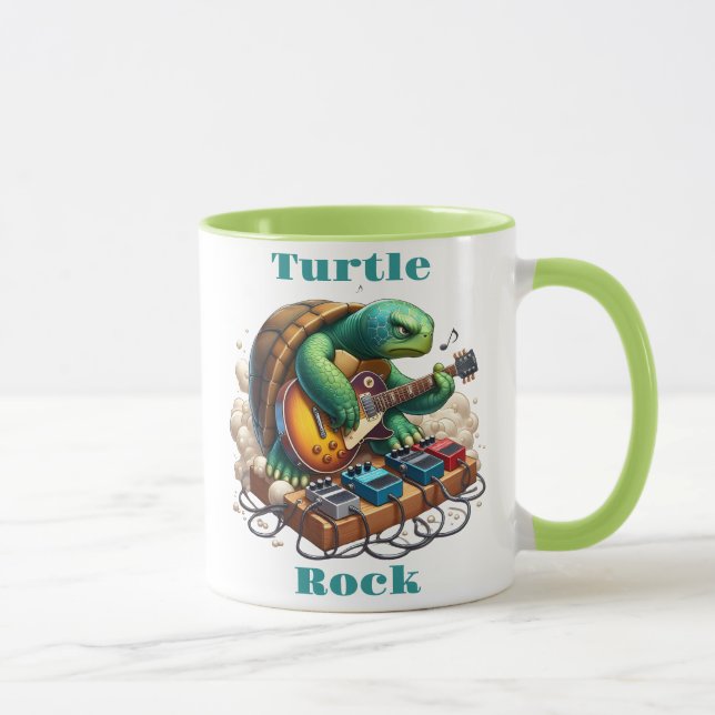 Turtle Rockstar Jamming on Stage Mug (Right)