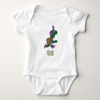 Turtle Runner 5K - Purple Baby Bodysuit