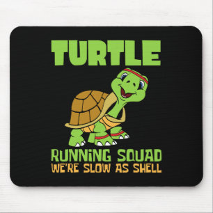 Turtle Running Squad We're Slow As Hell Earth Day Mouse Mat