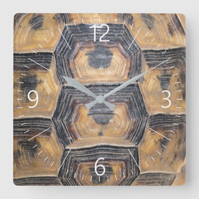Turtle’s shell pattern square wall clock (Front)