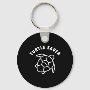 Turtle Saver Quote - Sea Turtle Graphic - Animal R Key Ring