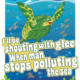 Turtle says... 'I'll Be Shouting In Glee'  Cushion