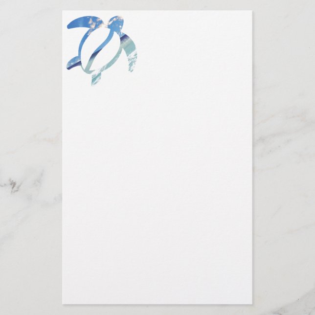 Turtle-sea-sky Stationery (Front)