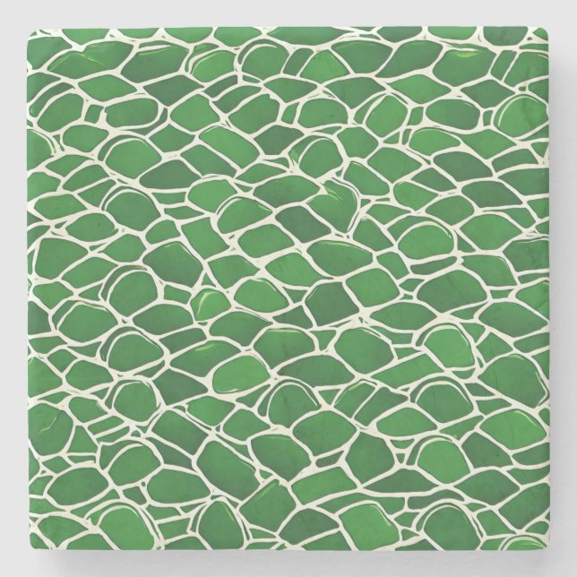 Turtle Shell Pattern Stone Coaster (Front)