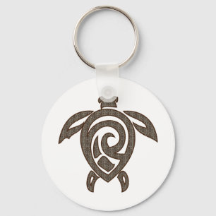Turtle-shell-print Key Ring