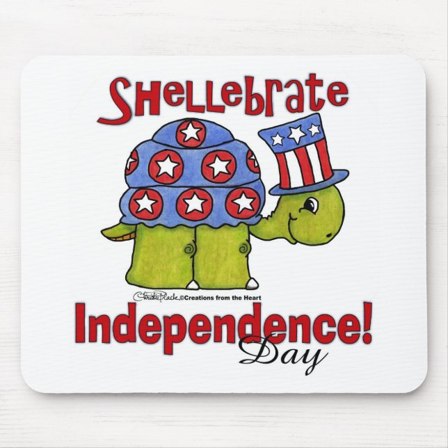 Turtle Shellebrate Independence Day! Mouse Mat (Front)