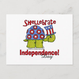 Turtle Shellebrate Independence Day! Postcard
