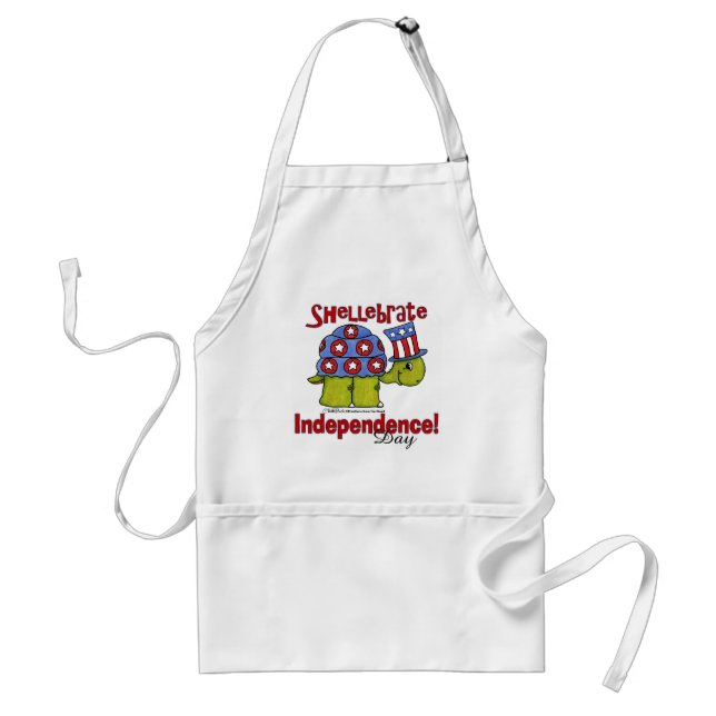 Turtle Shellebrate Independence Day! Standard Apron (Front)