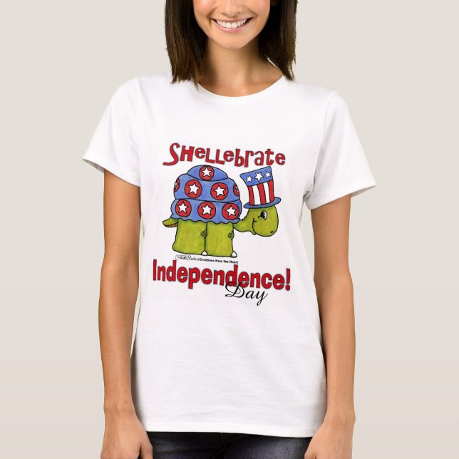 Turtle Shellebrate Independence Day! T-Shirt (Front)
