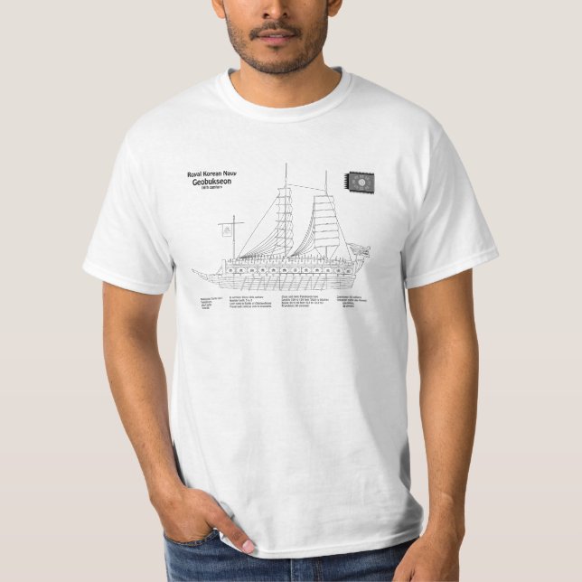 Turtle Ship Geobukseon - Ship Blueprint SD T-Shirt (Front)