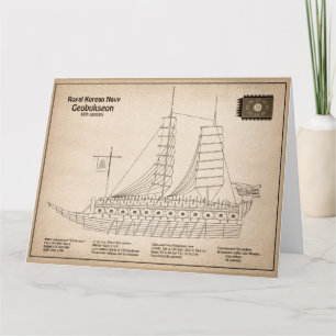 Turtle Ship Geobukseon - Ship Blueprint SD Thank You Card