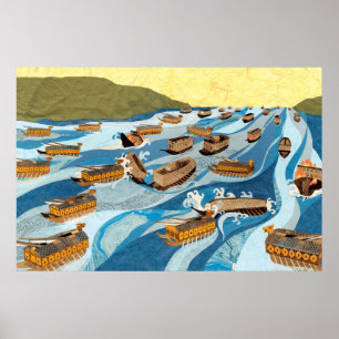 Turtle Ships in the Battle of Myeongnyang Poster
