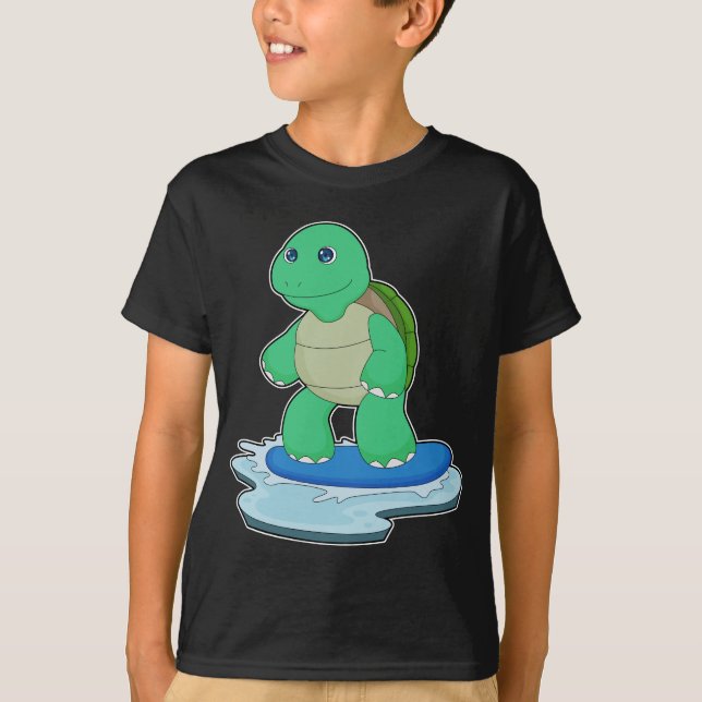 Turtle Snowboard Winter sports T-Shirt (Front)