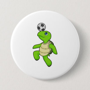 Turtle Soccer player Soccer 7.5 Cm Round Badge
