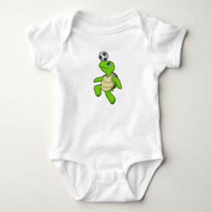 Turtle Soccer player Soccer Baby Bodysuit