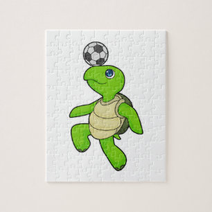 Turtle Soccer player Soccer Jigsaw Puzzle