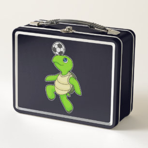 Turtle Soccer player Soccer Metal Lunch Box