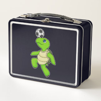 Turtle Soccer player Soccer Metal Lunch Box