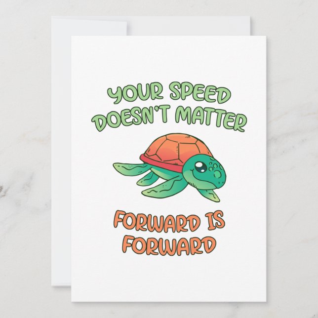 Turtle Speed Doesnt Matter Holiday Card (Front)