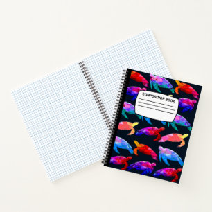 Turtle Spiral composition Notebook