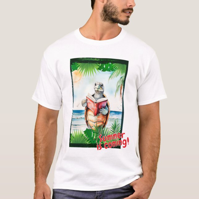 Turtle "Summer is coming!" T-Shirt (Front)