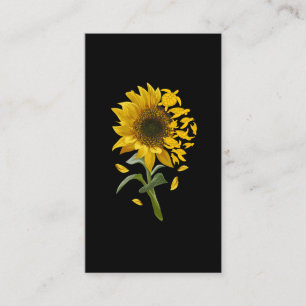 Turtle Sunflower Gardening Ocean Animal Awareness Business Card