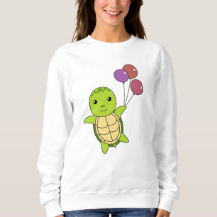 Turtle Sweet Animal Flies Balloons Children Sweatshirt