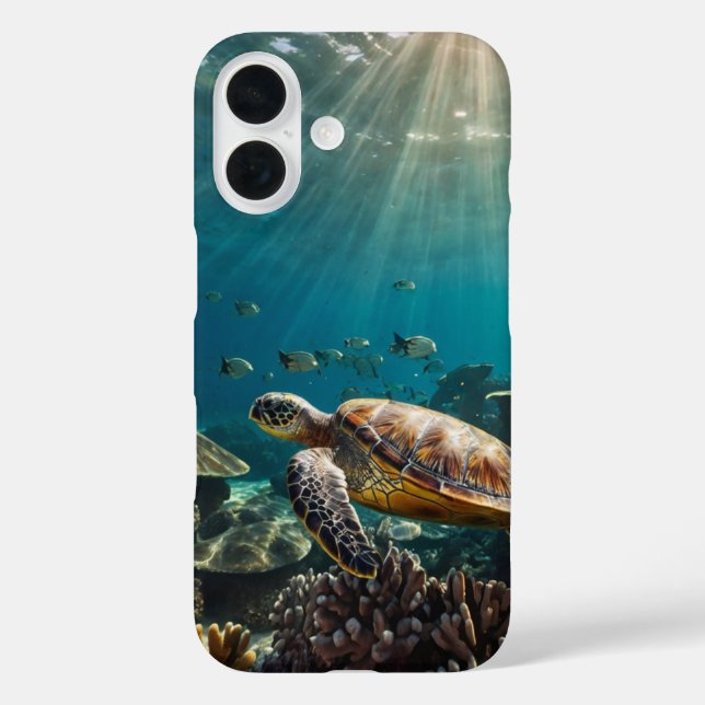 Turtle Swim Case-Mate iPhone Case (Back)