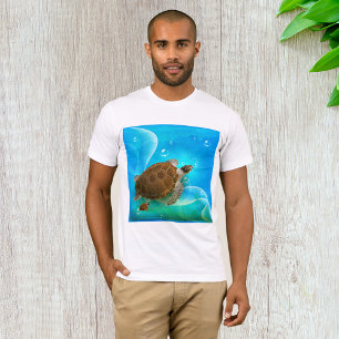 Turtle Swimming Mens T-Shirt