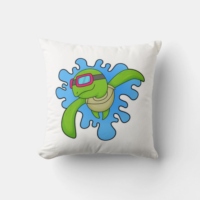 Turtle Swimming Swimming goggles Cushion (Front)