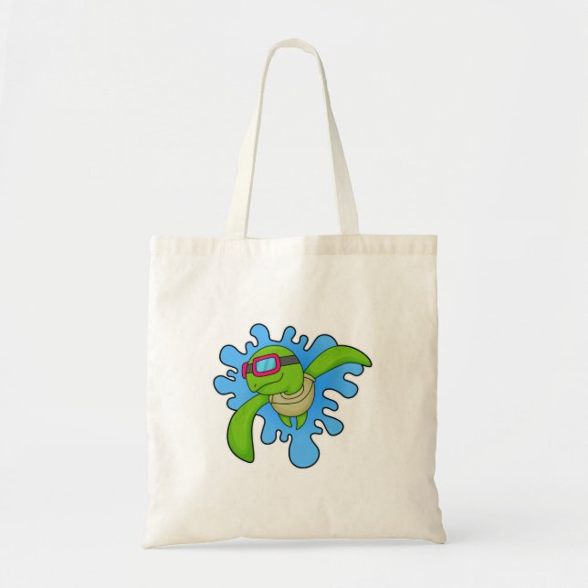 Turtle Swimming Swimming goggles Tote Bag (Front)